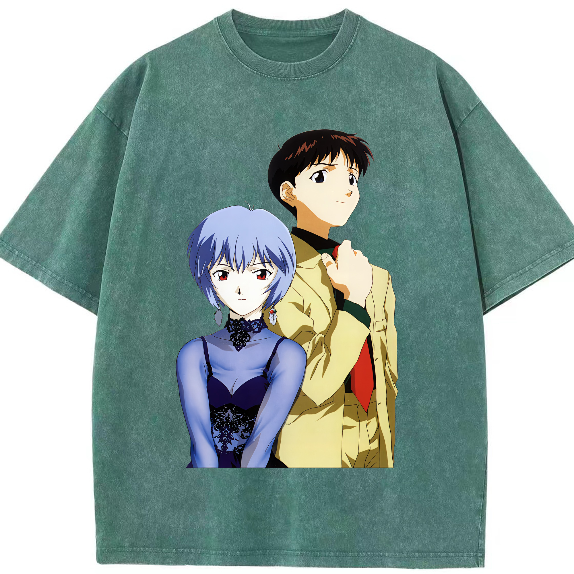 （画像用） EVA 新世紀エヴァンゲリオン 綿100% ヴィンテージ風 半袖Tシャツ（フロントプリント）